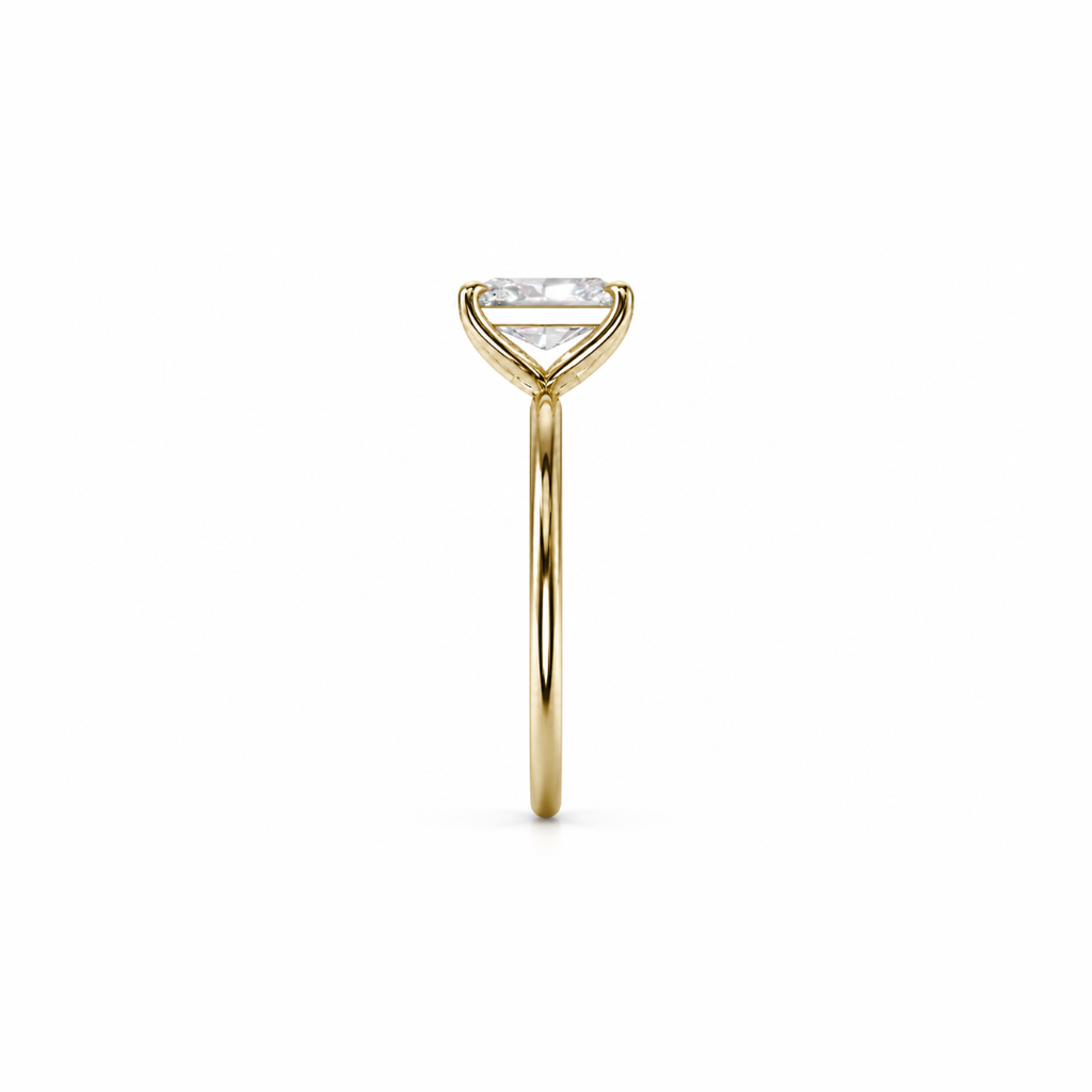 Radiant Diamond, High Profile Tulip Setting