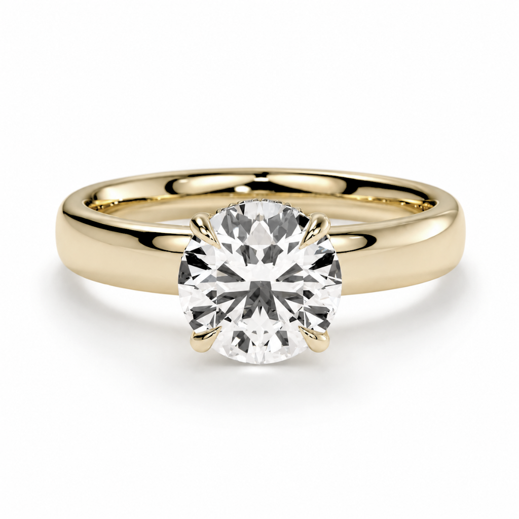 Round Diamond, Cigar Band Setting