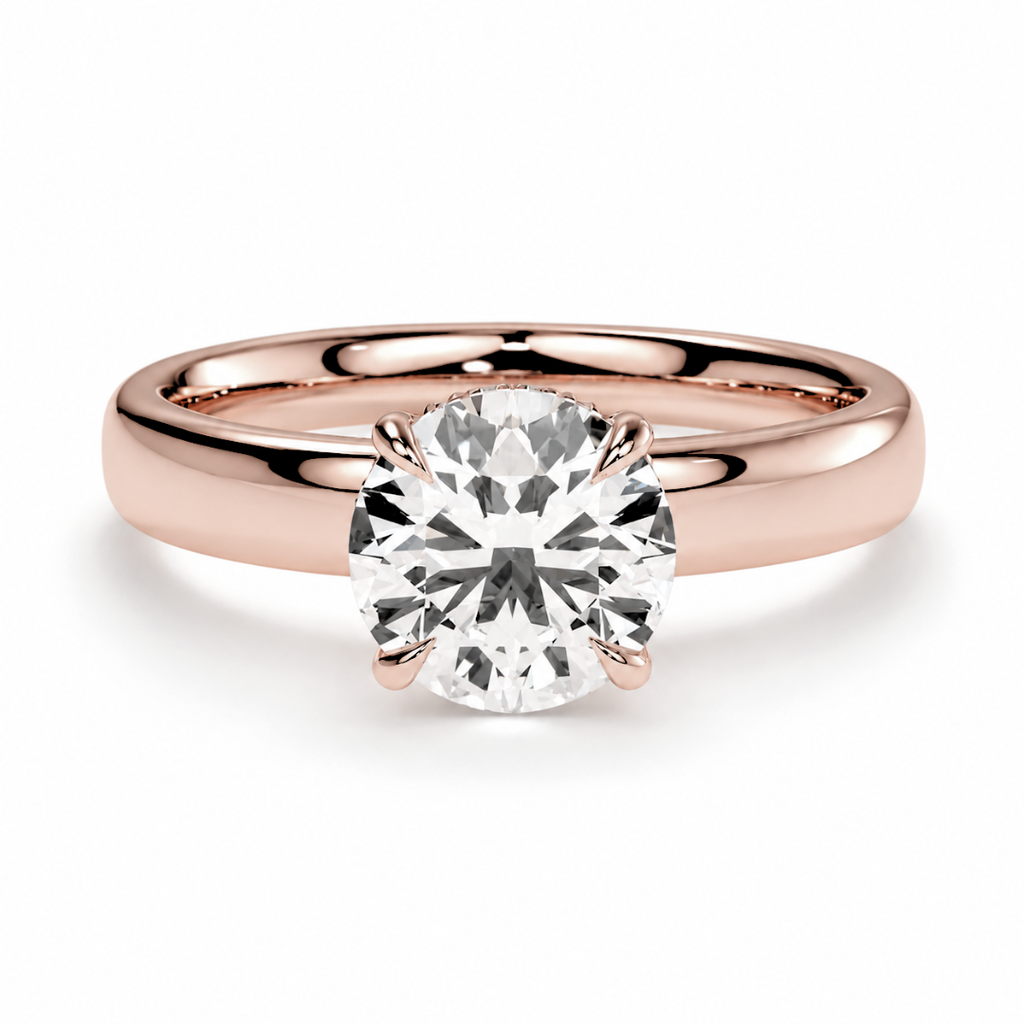 Round Diamond, Cigar Band Setting