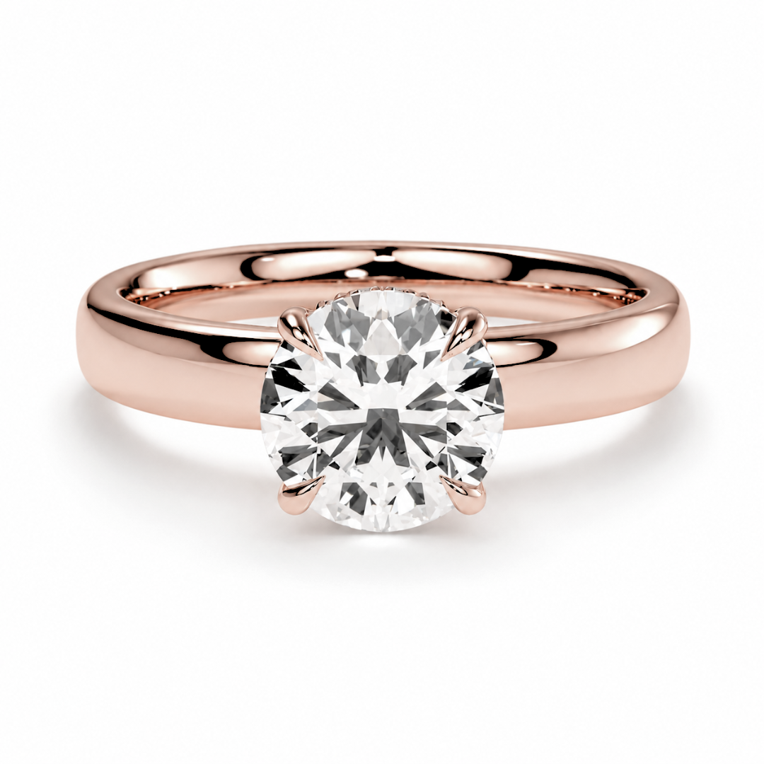 Round Diamond, Cigar Band Setting