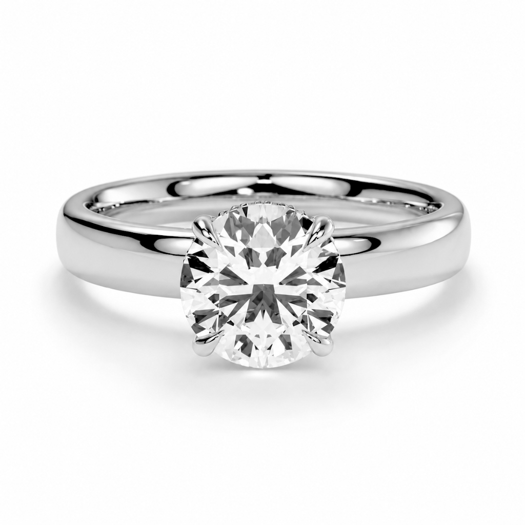 Round Diamond, Cigar Band Setting