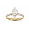 Marquise Diamond, Half Pavé Setting