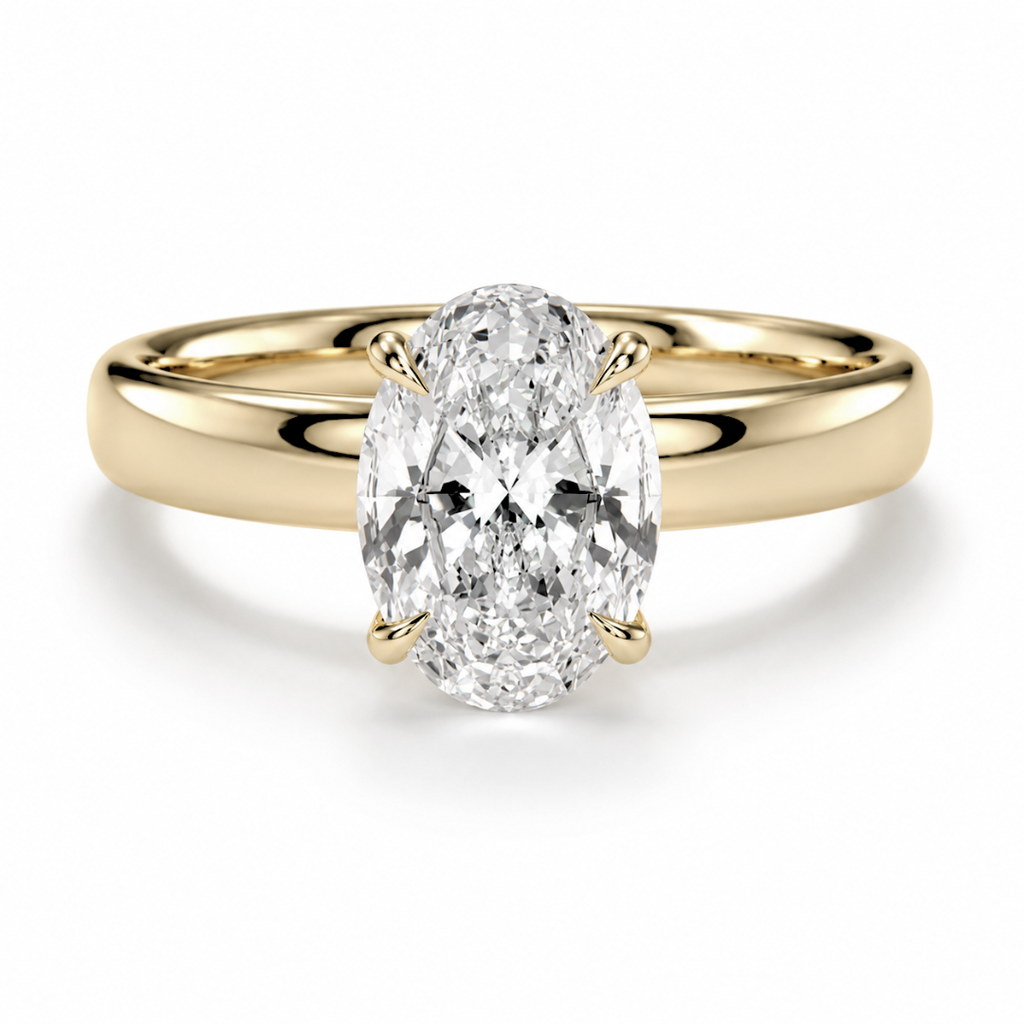 Oval Diamond, Cigar Band Setting