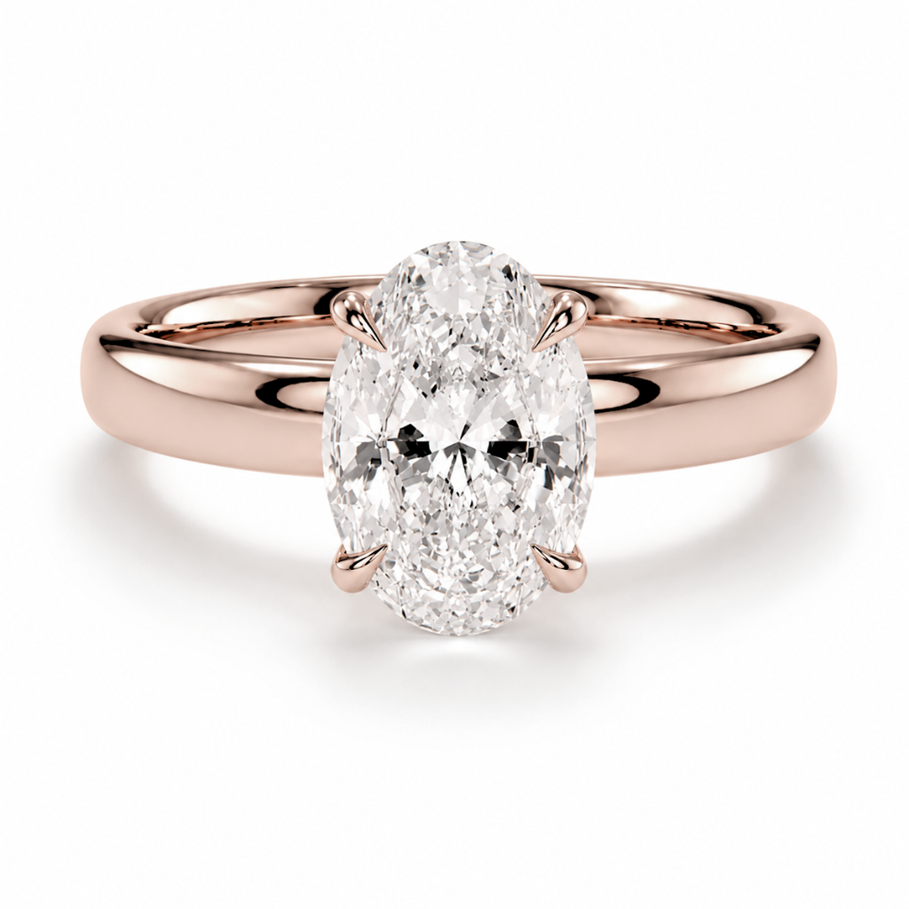 Oval Diamond, Cigar Band Setting