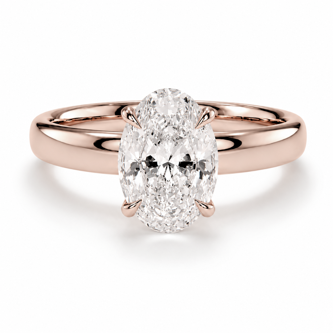 Oval Diamond, Cigar Band Setting