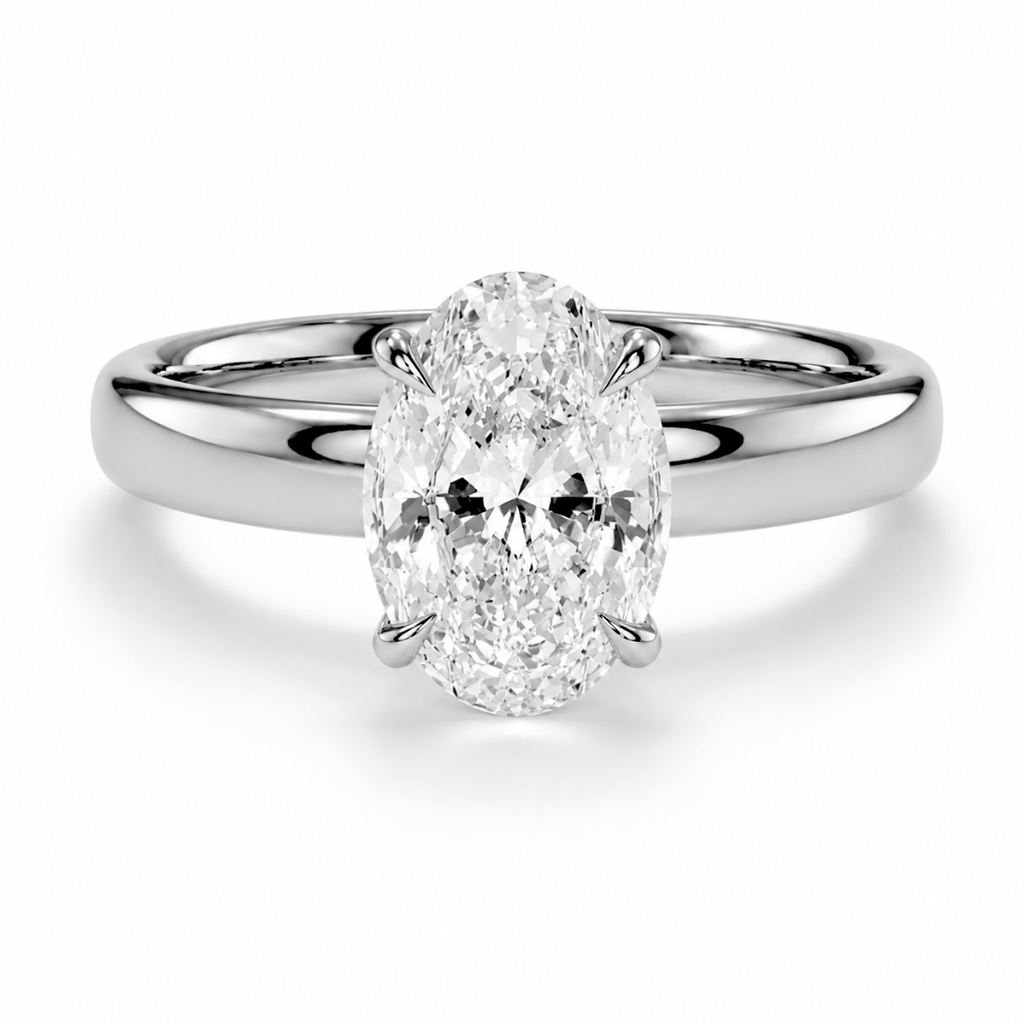 Oval Diamond, Cigar Band Setting