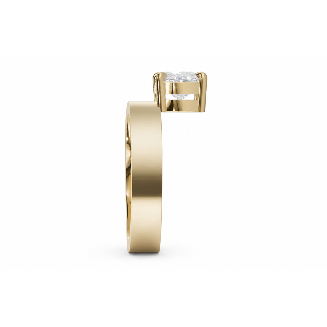 East West Oval 3.5mm Low Profile Cigar Setting