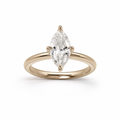 Marquise diamond engagement ring in a high profile tulip setting