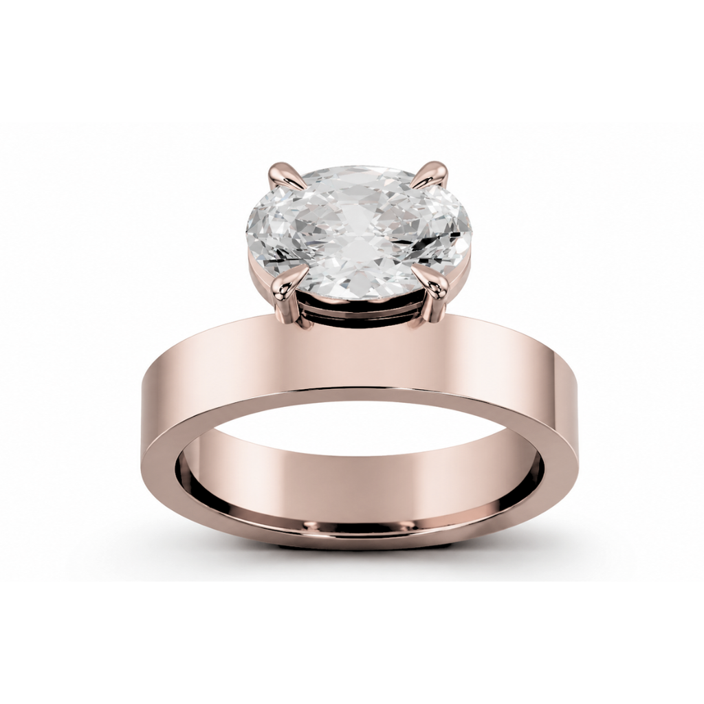 East West Oval 3.5mm Low Profile Cigar Setting