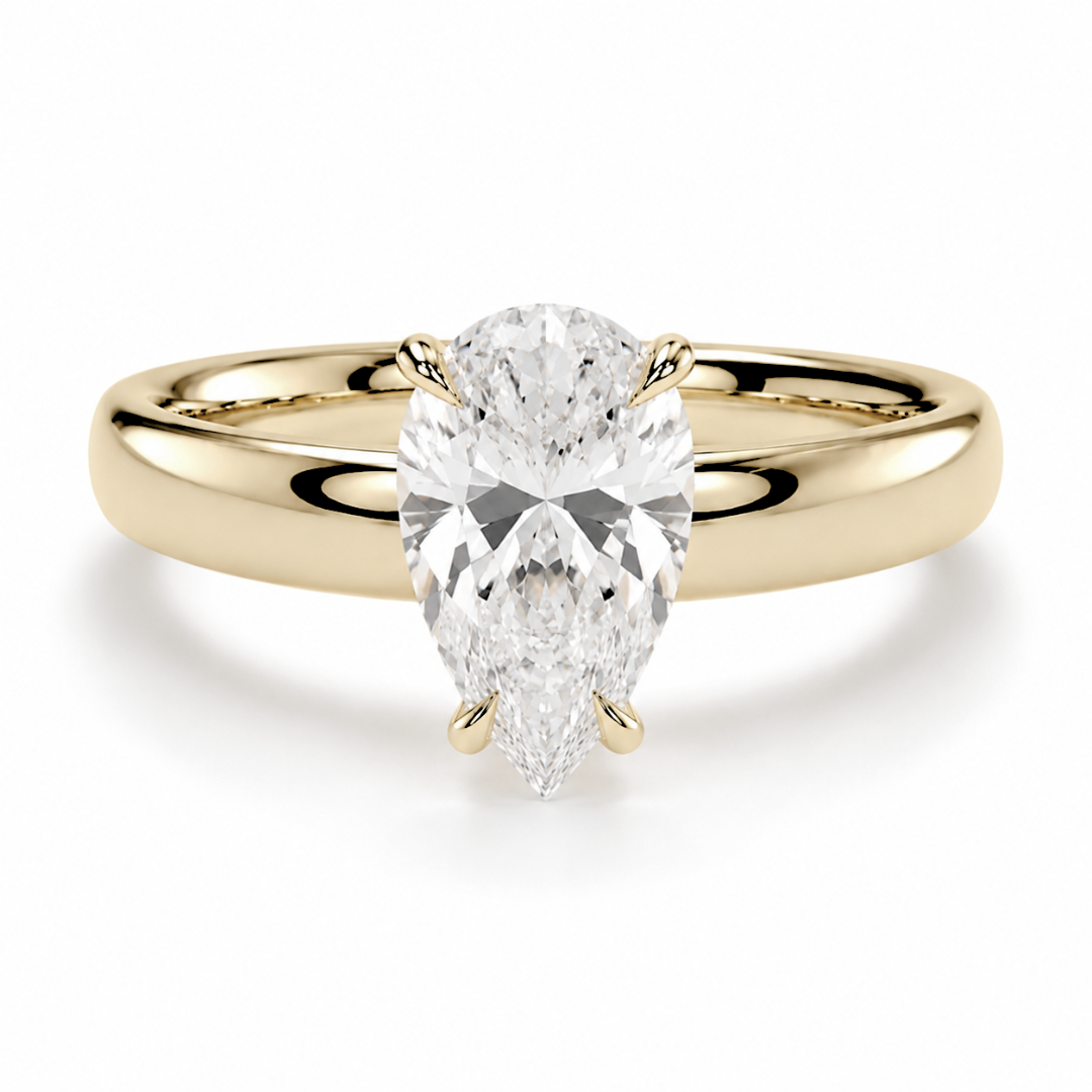 Pear Diamond, Cigar Band Setting
