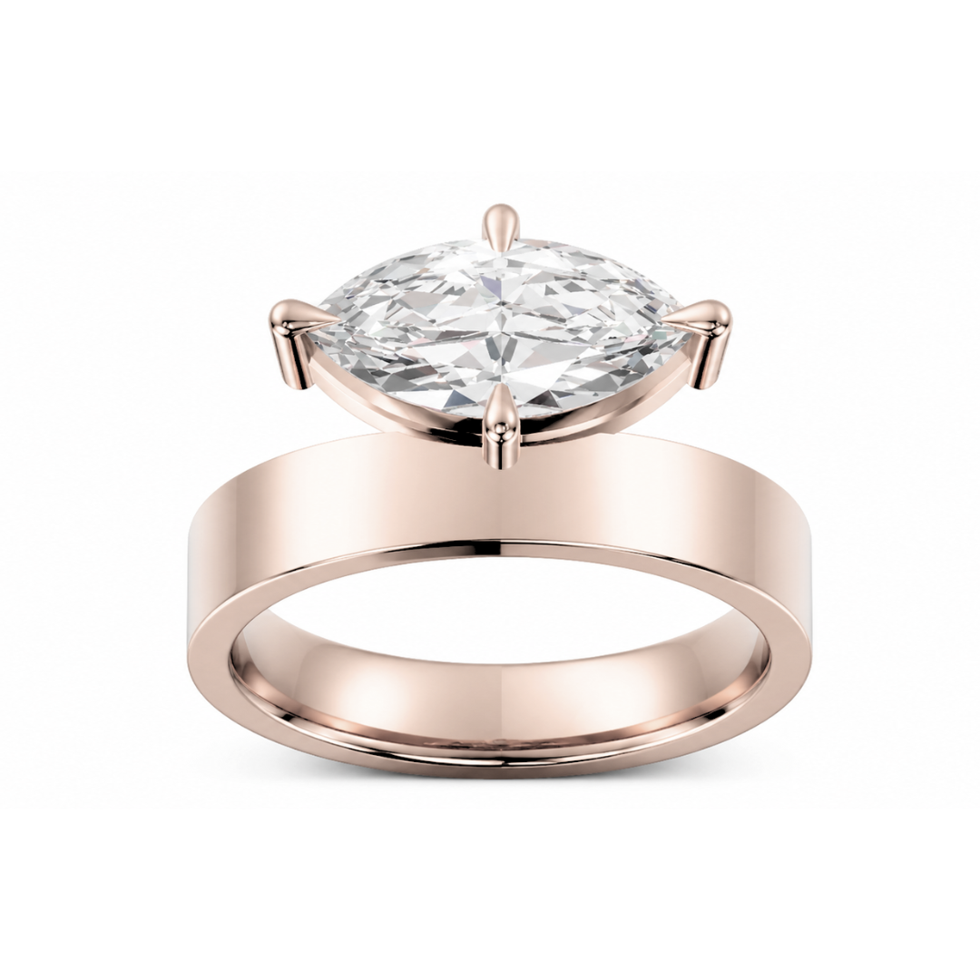 East West Marquise 3.5mm Low Profile Cigar Setting