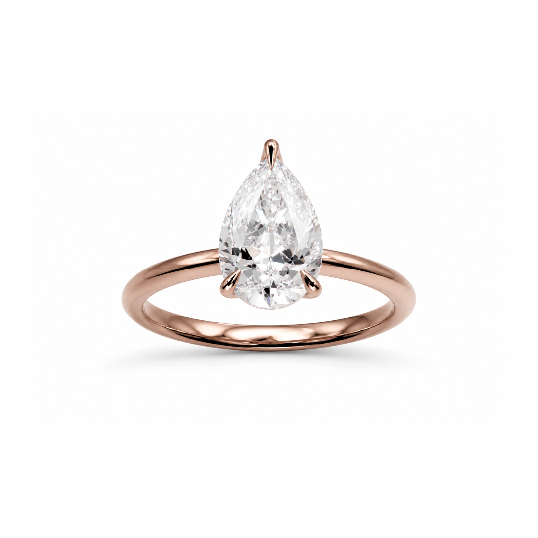 Pear Diamond, High Profile Tulip Setting
