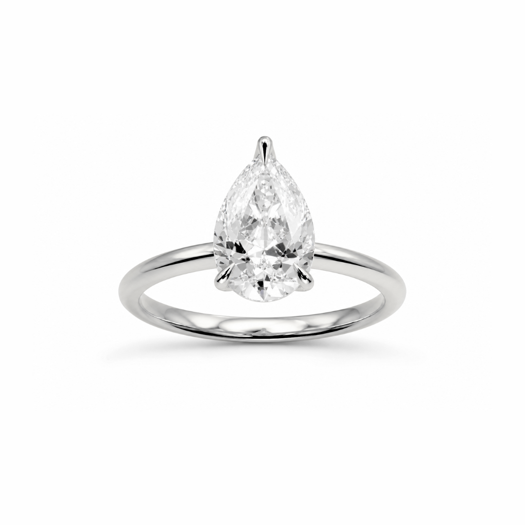 Pear Diamond, High Profile Tulip Setting