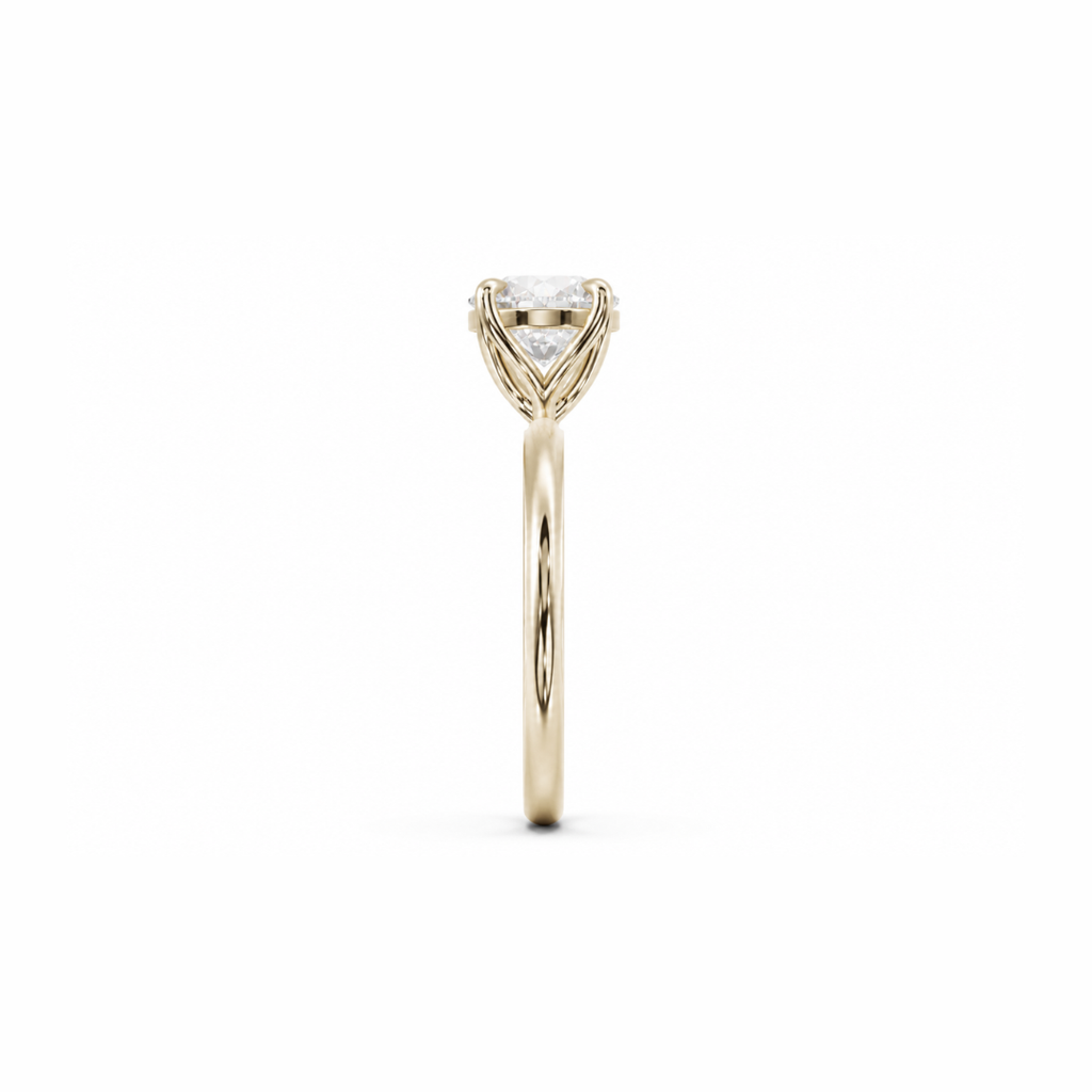 Round Diamond, High Profile Tulip Setting
