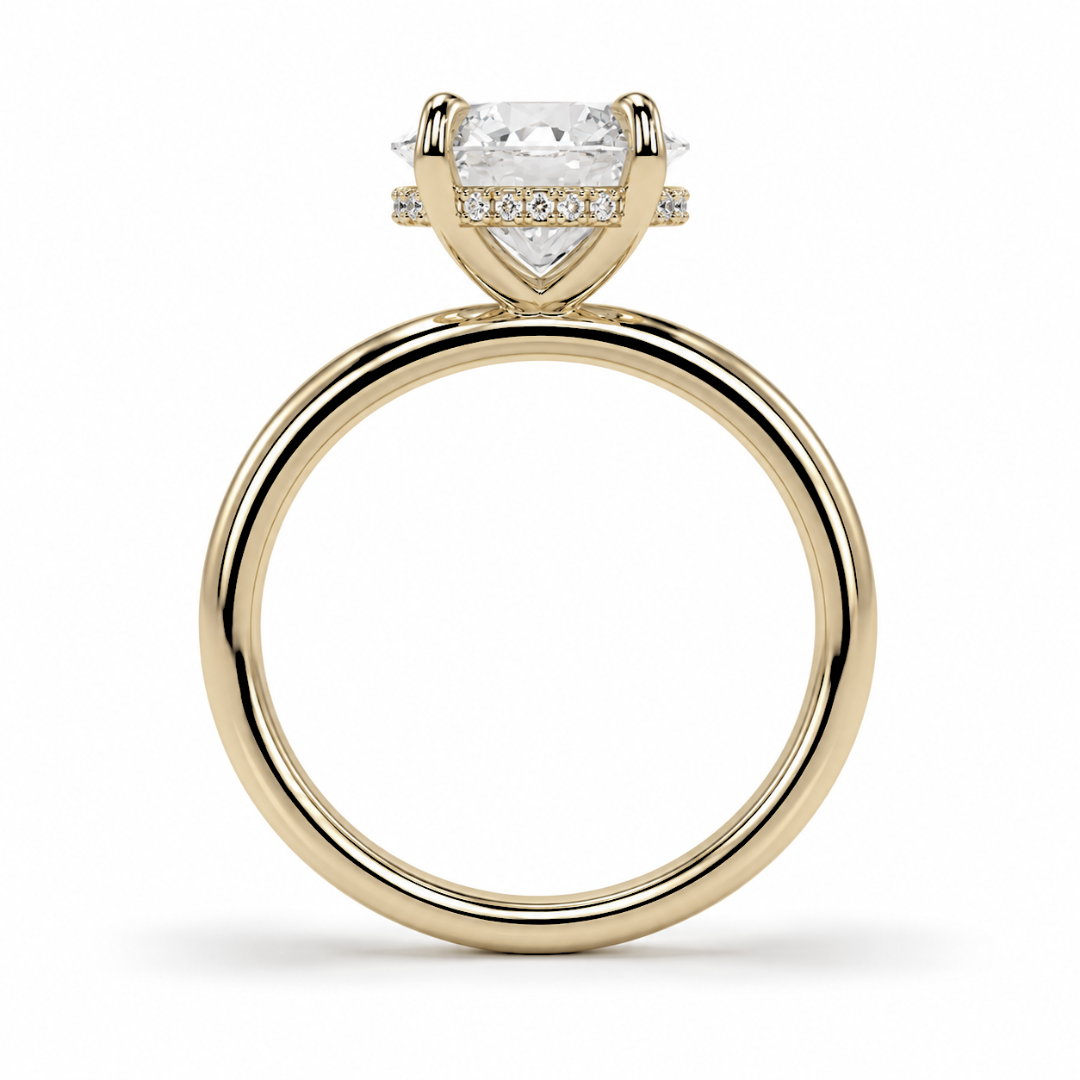 Round Diamond, Cigar Band Setting