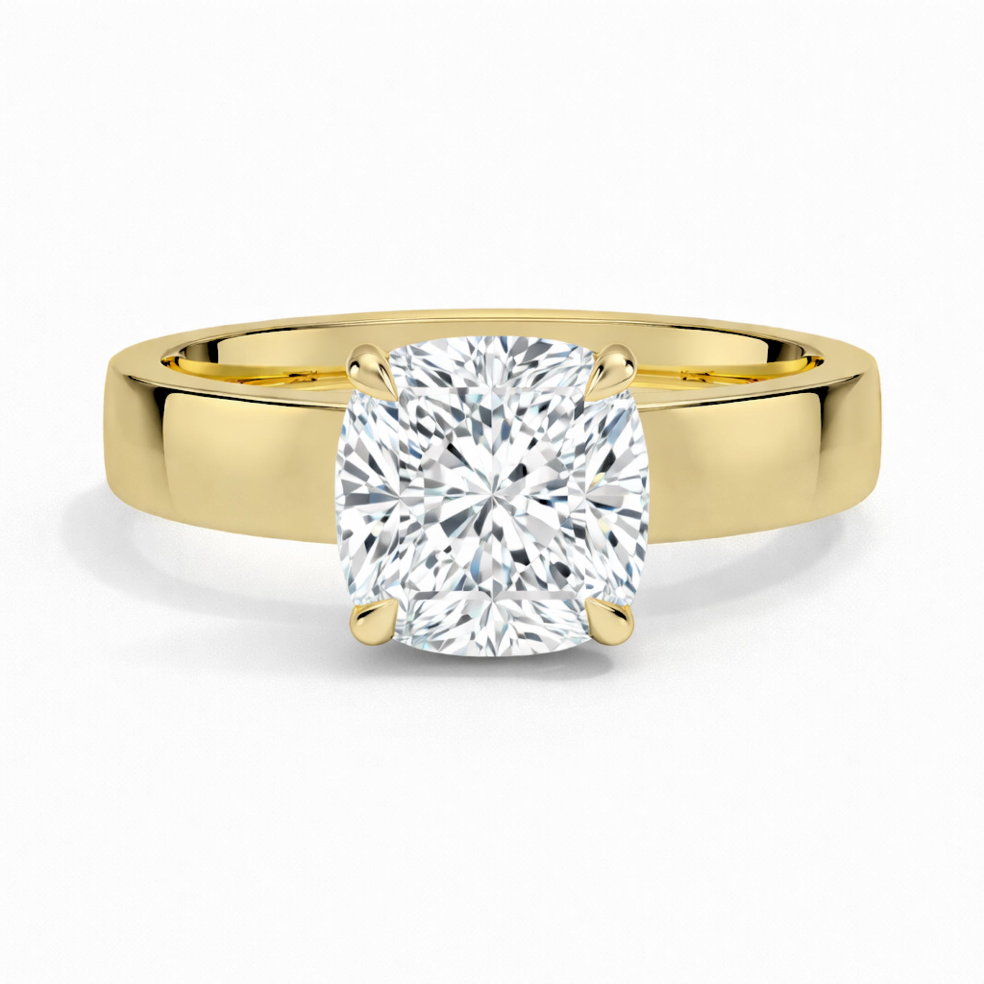 4mm Cigar band with Claw Prongs