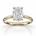 Elongated Cushion Diamond, High Profile Claw Prong