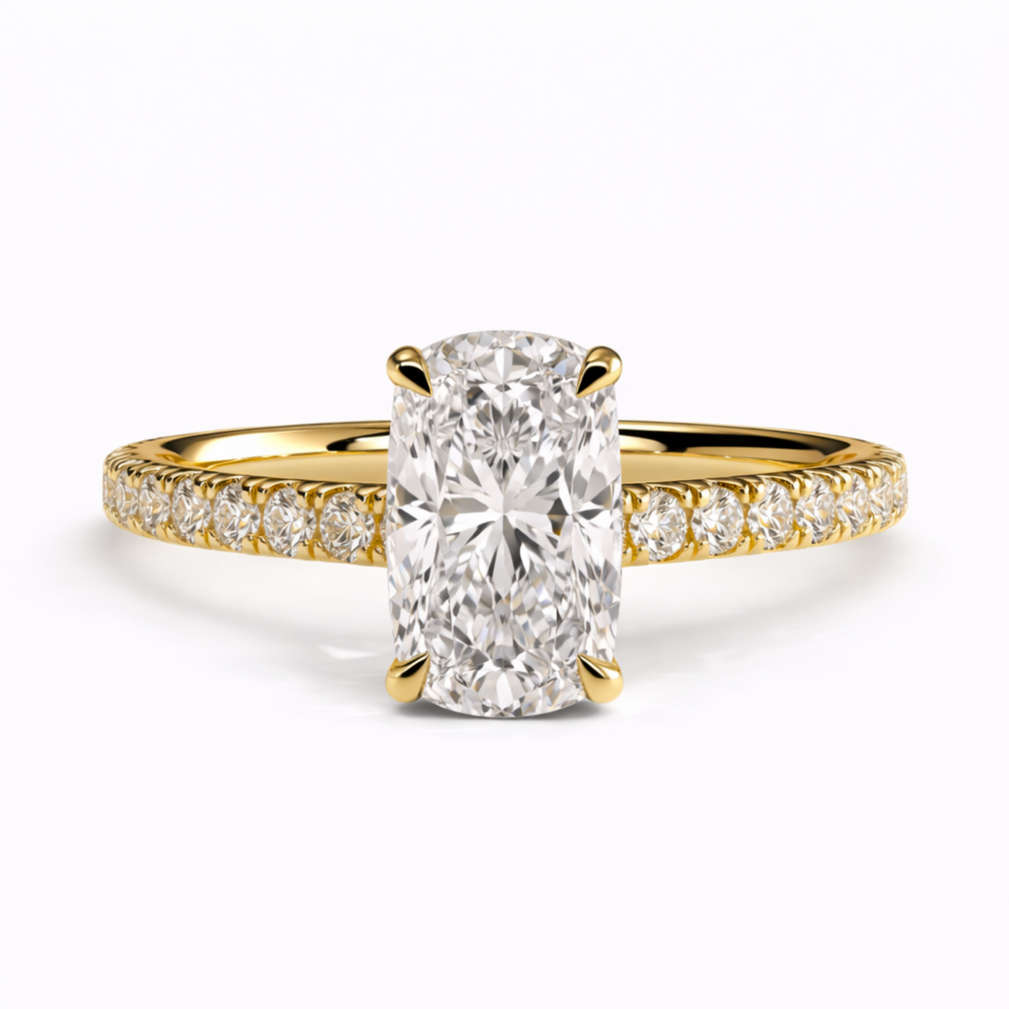 Half Pavé with Hidden Halo Setting