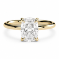 Elongated Cushion Diamond, High Profile Claw Prong