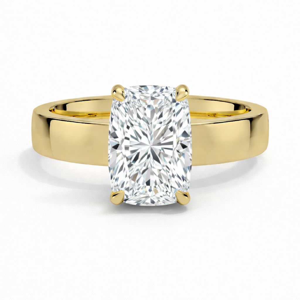 4mm Cigar band with Claw Prongs