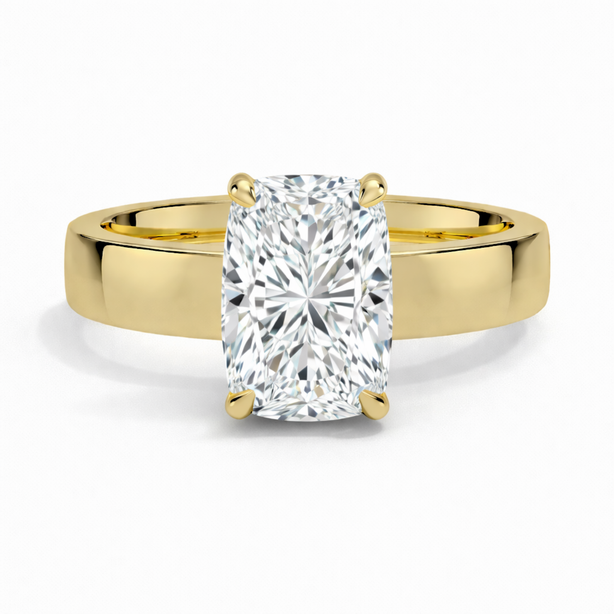 4mm Cigar band with Claw Prongs