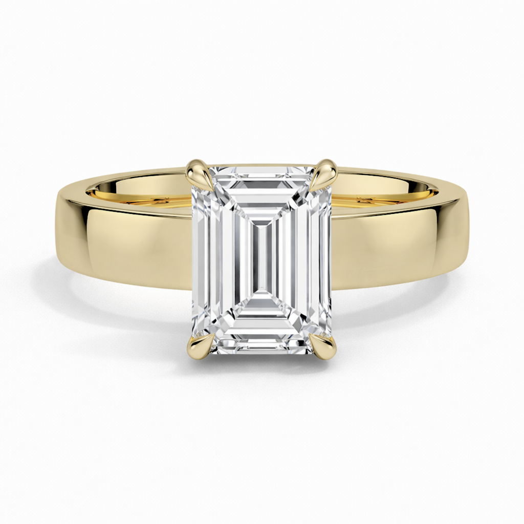 4mm Cigar band with Claw Prongs