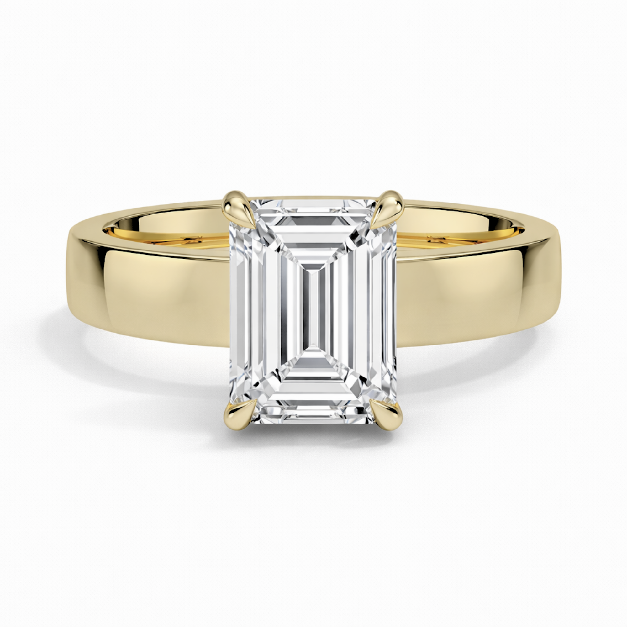 4mm Cigar band with Claw Prongs