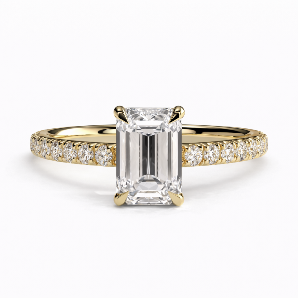 Half Pavé with Hidden Halo Setting