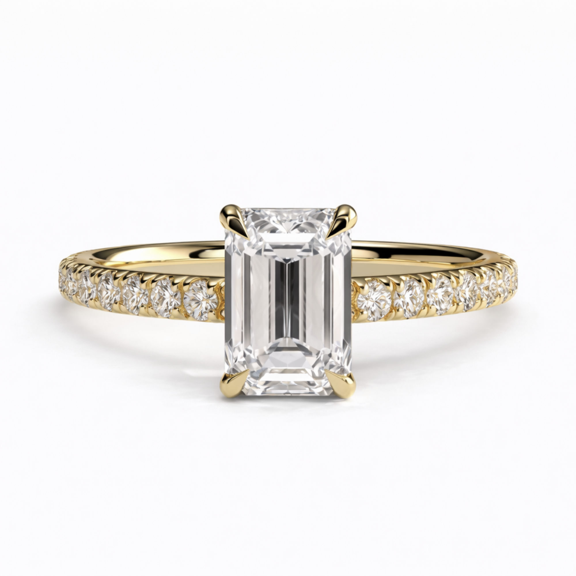 Half Pavé with Hidden Halo Setting