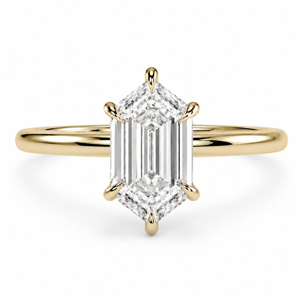 Hexagonal Diamond, High Profile Claw Prong