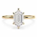 Hexagonal Diamond, High Profile Claw Prong