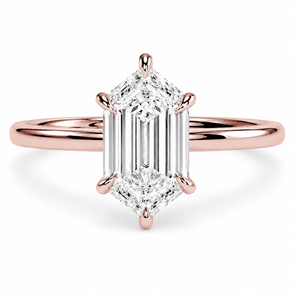 Hexagonal Diamond, High Profile Claw Prong