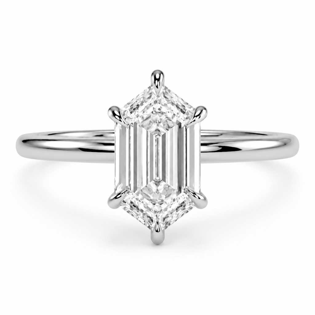 Hexagonal Diamond, High Profile Claw Prong