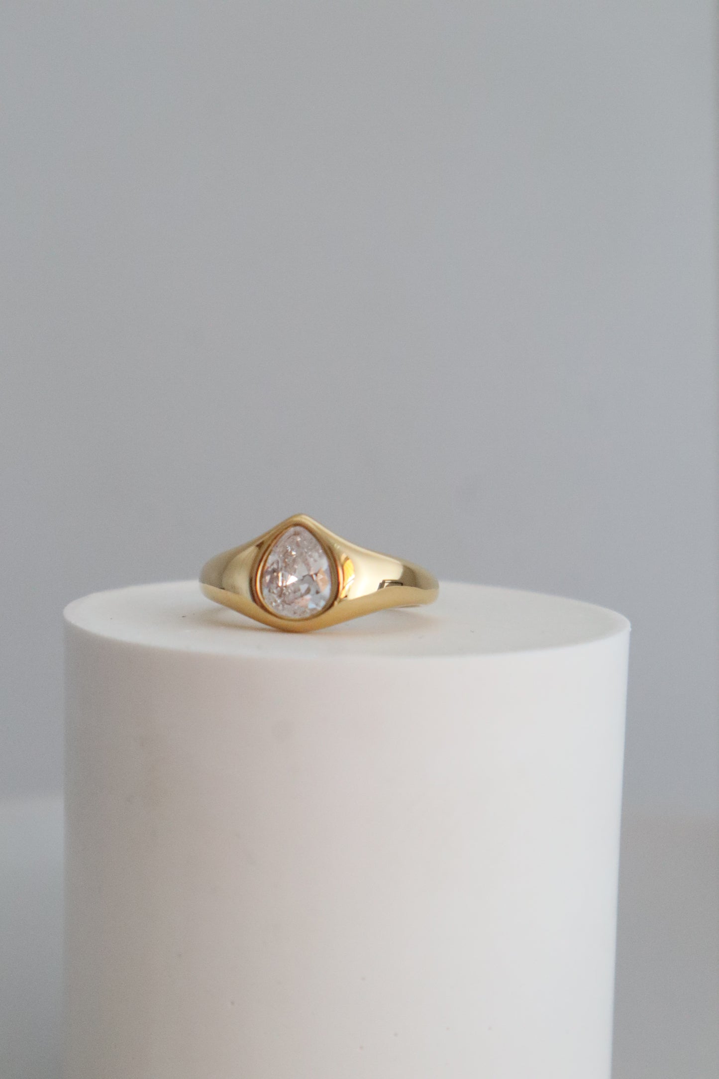 Pear Signet Ring