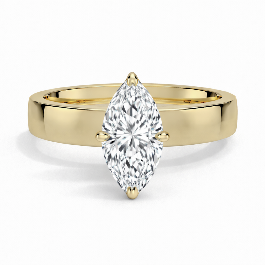 4mm Cigar band with Claw Prongs