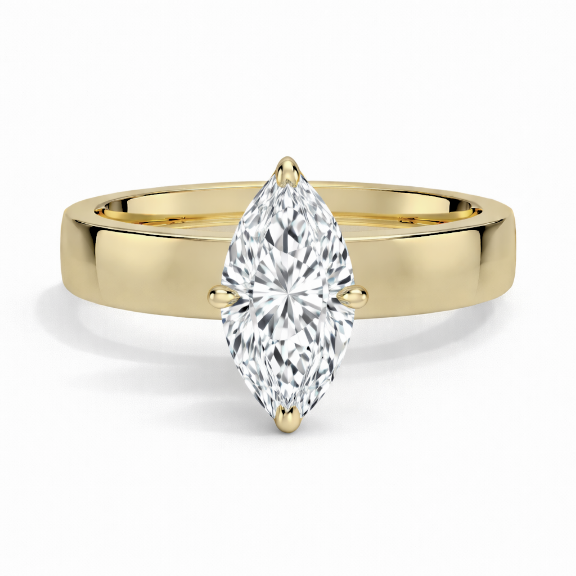 4mm Cigar band with Claw Prongs