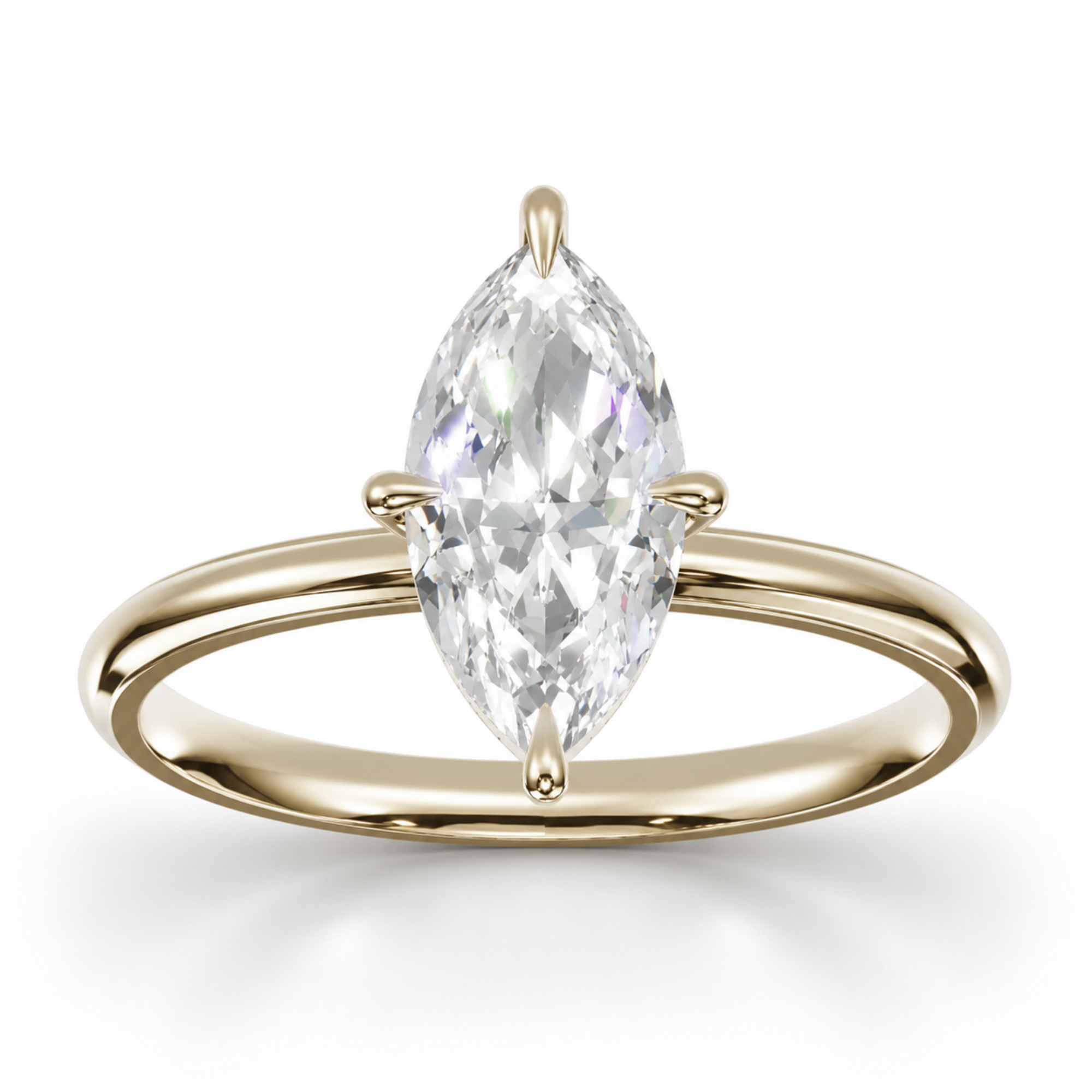 Marquise Diamond, High Profile Claw Prong