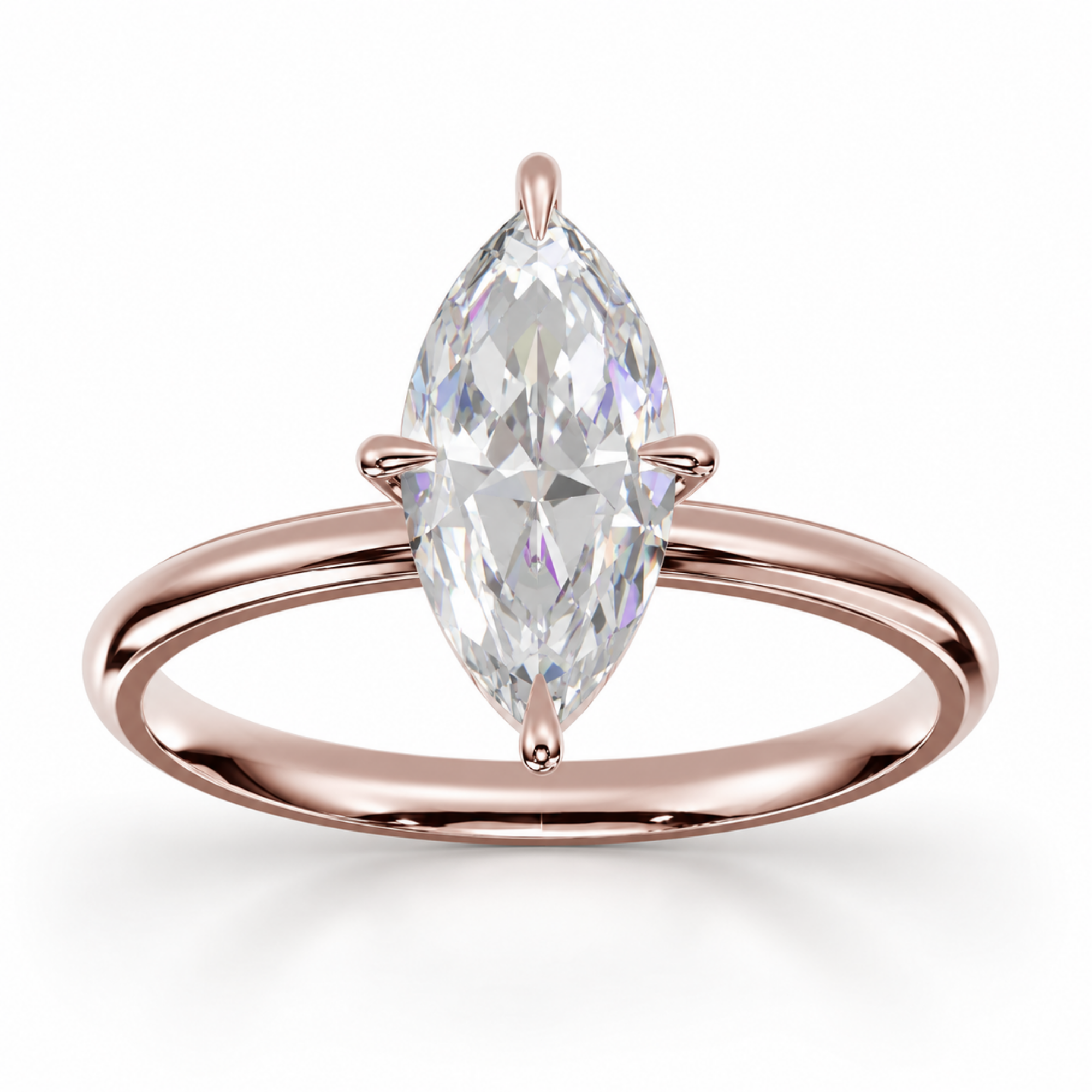 Marquise Diamond, High Profile Claw Prong