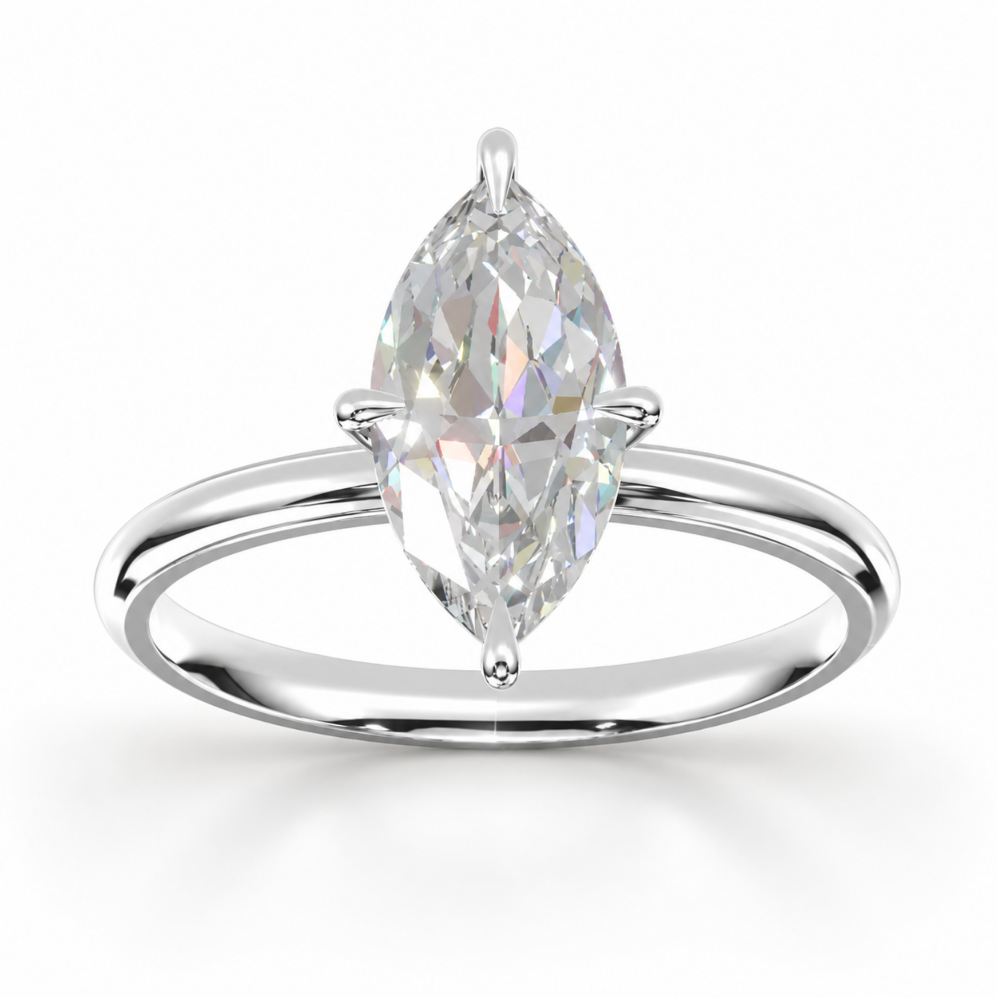 Marquise Diamond, High Profile Claw Prong