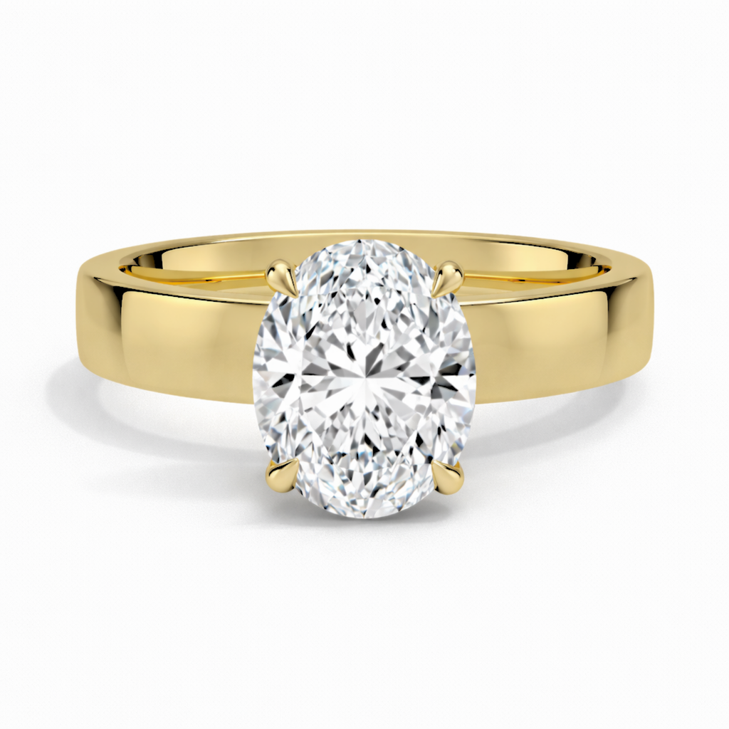 4mm Cigar band with Claw Prongs