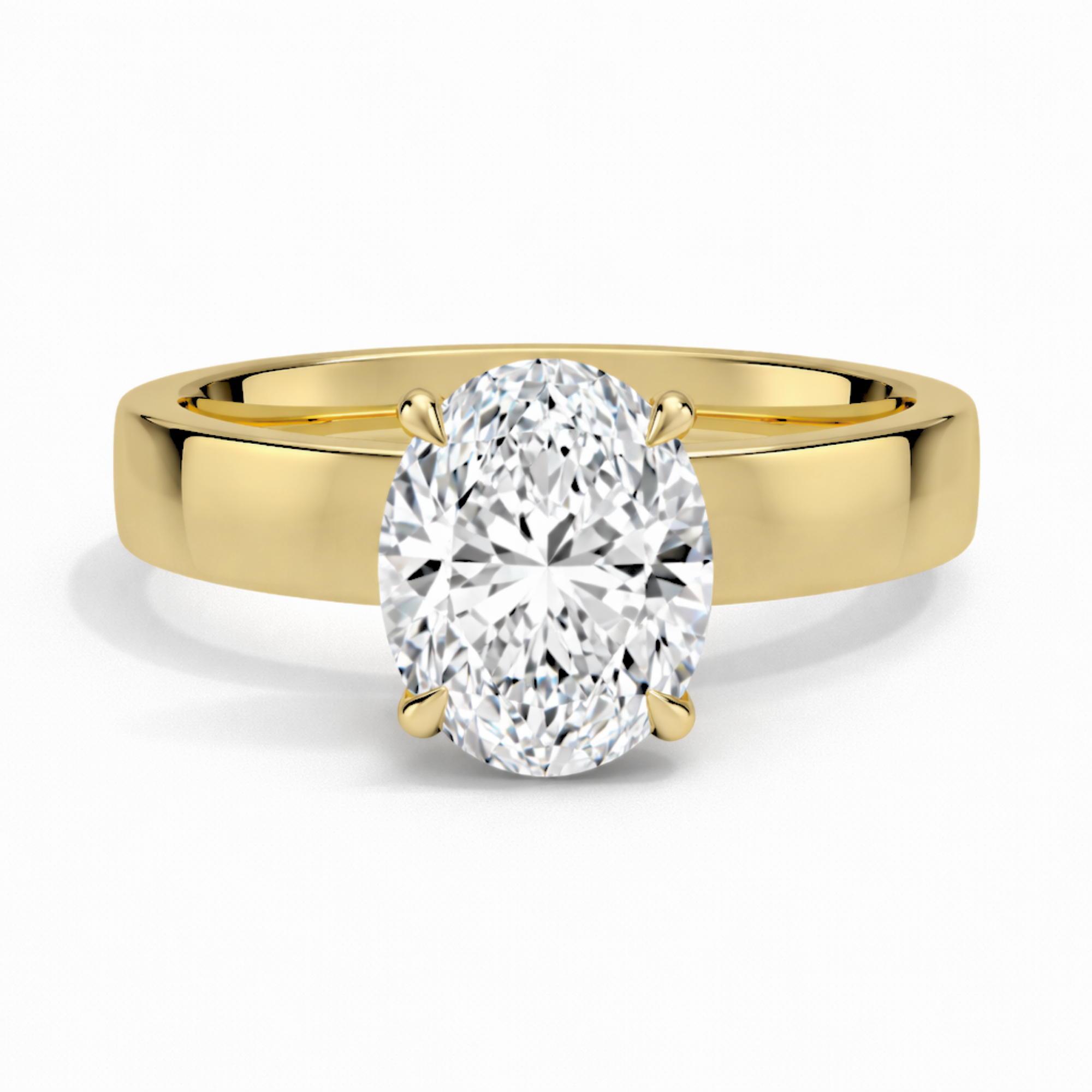 4mm Cigar band with Claw Prongs