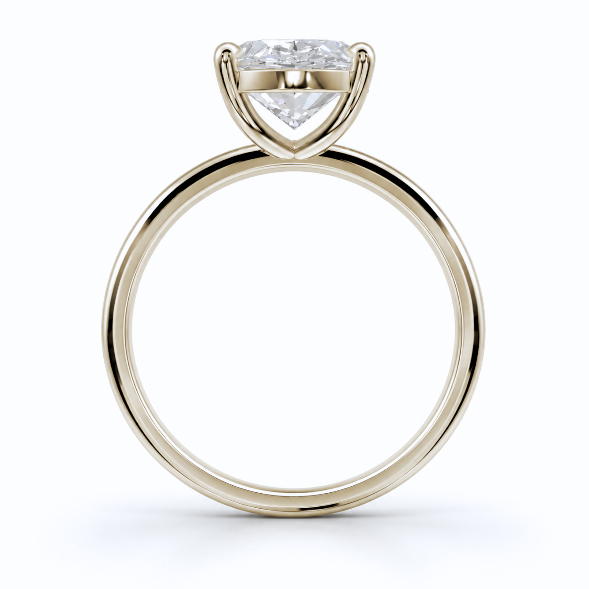 Oval Diamond, High Profile Claw Prong