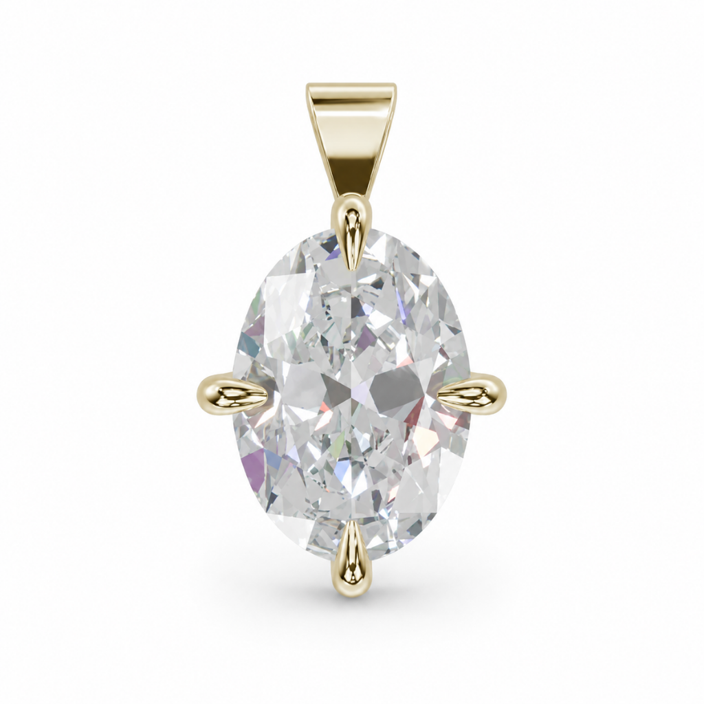 Oval Solitaire Pendant