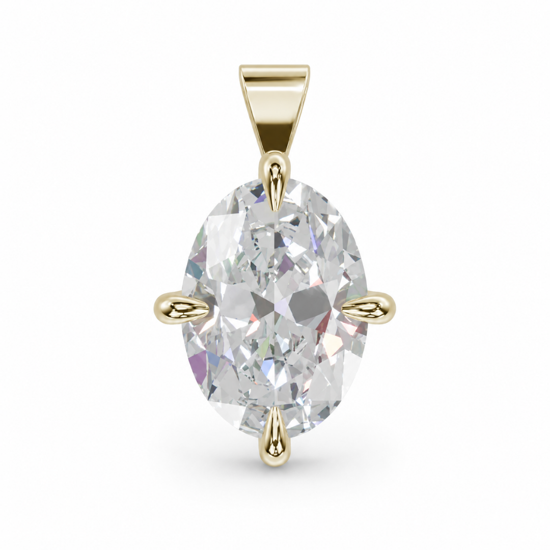 Oval Solitaire Pendant