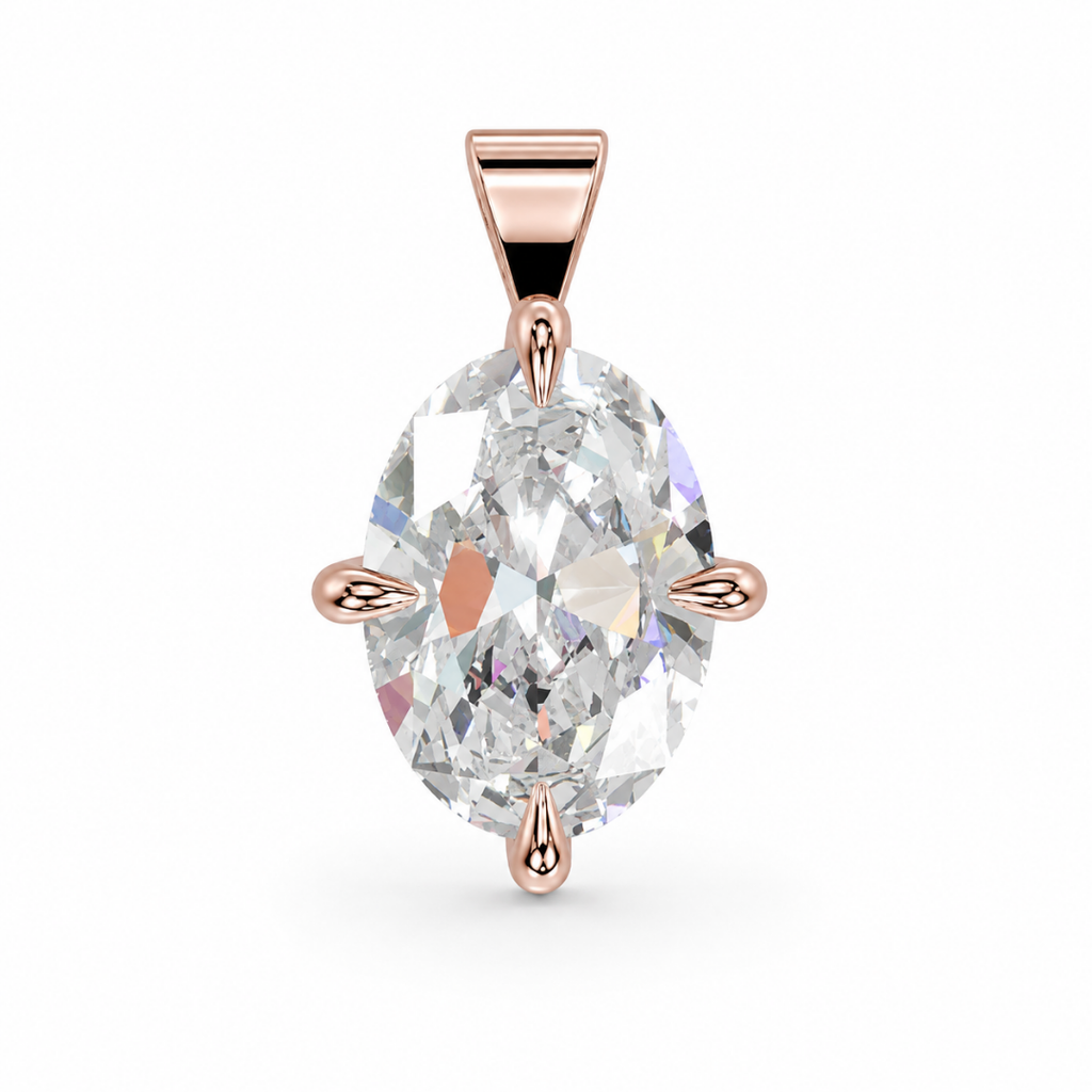 Oval Solitaire Pendant