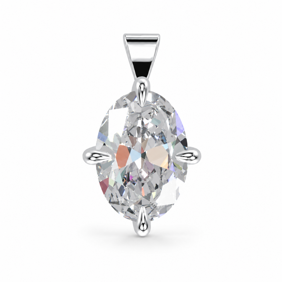 Oval Solitaire Pendant