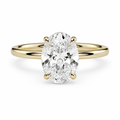 Oval Diamond, High Profile Claw Prong