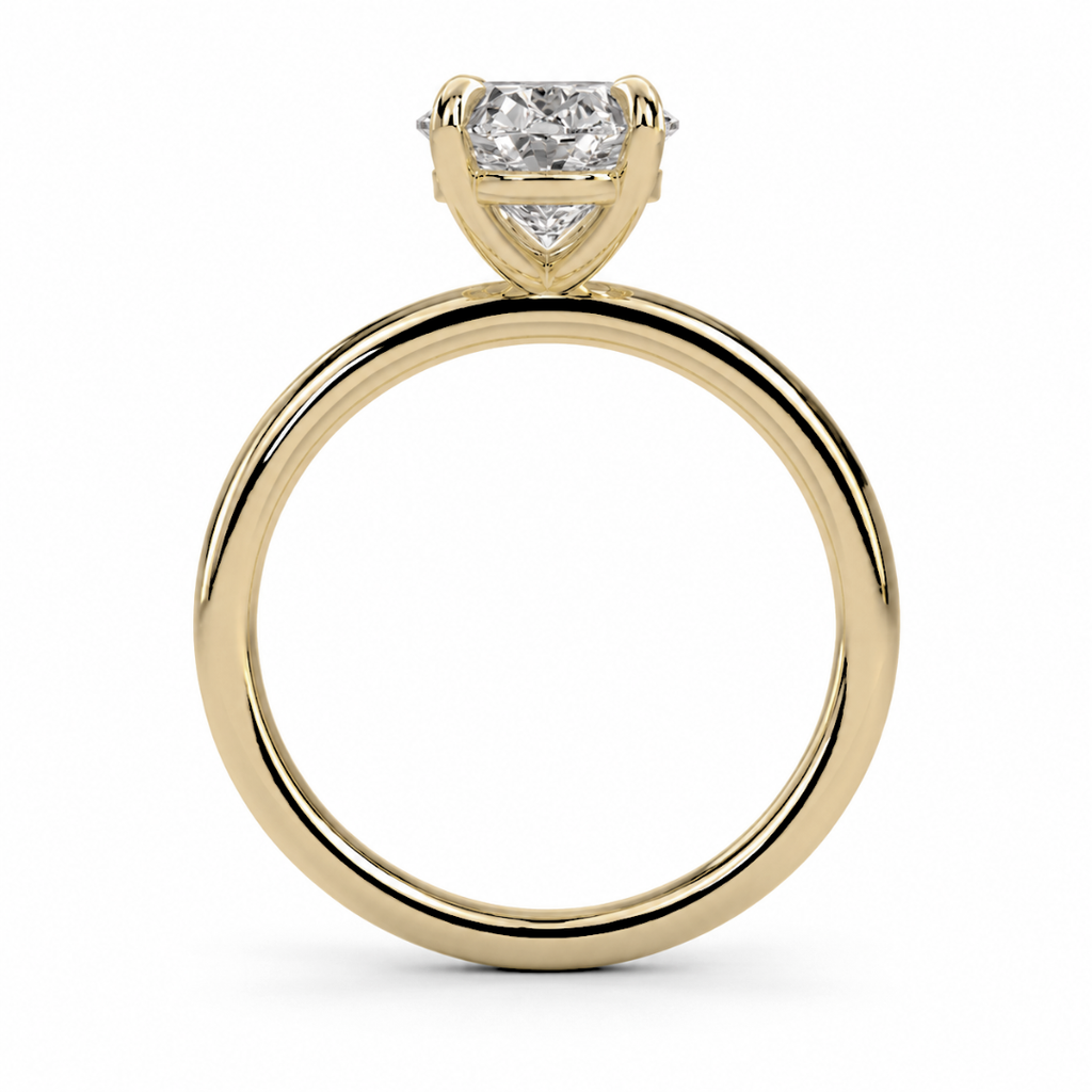 Oval Diamond, High Profile Claw Prong
