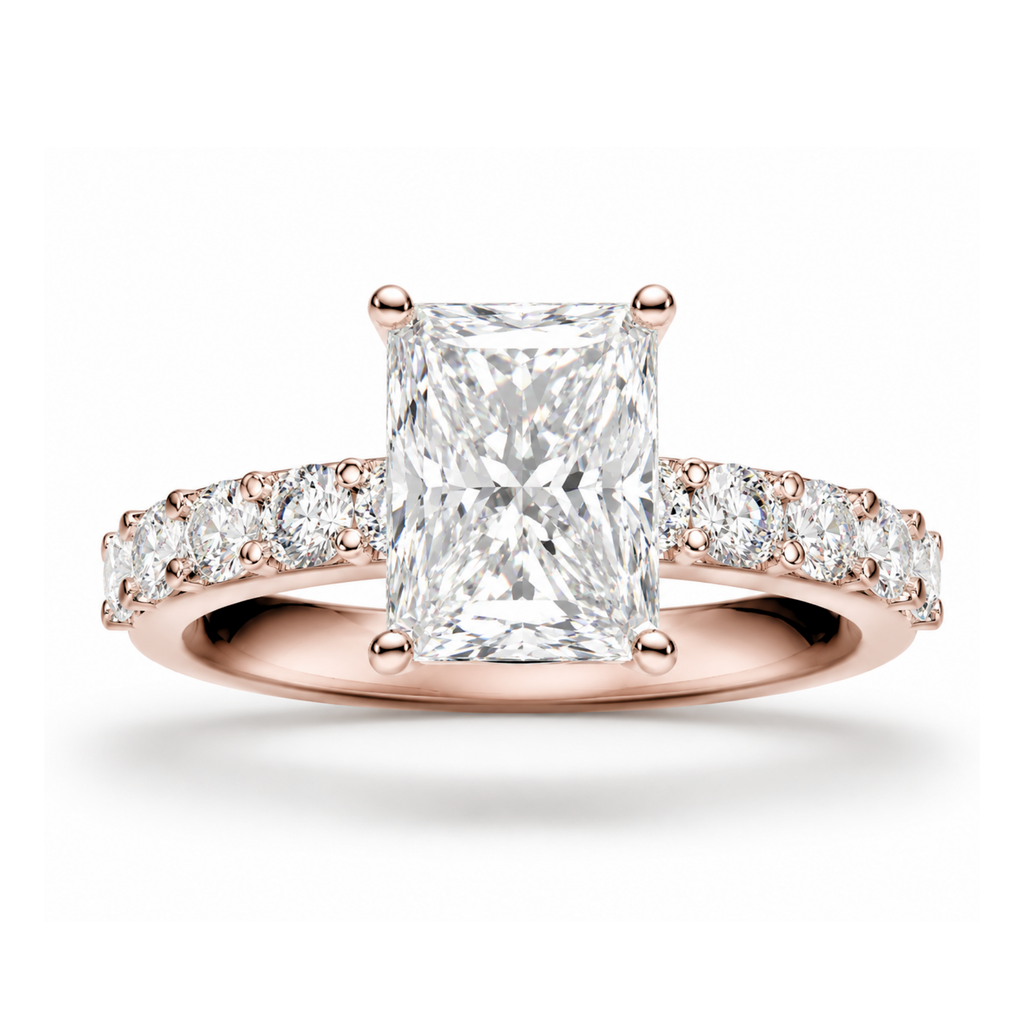 Radiant Diamond, 3mm Half Eternity Setting