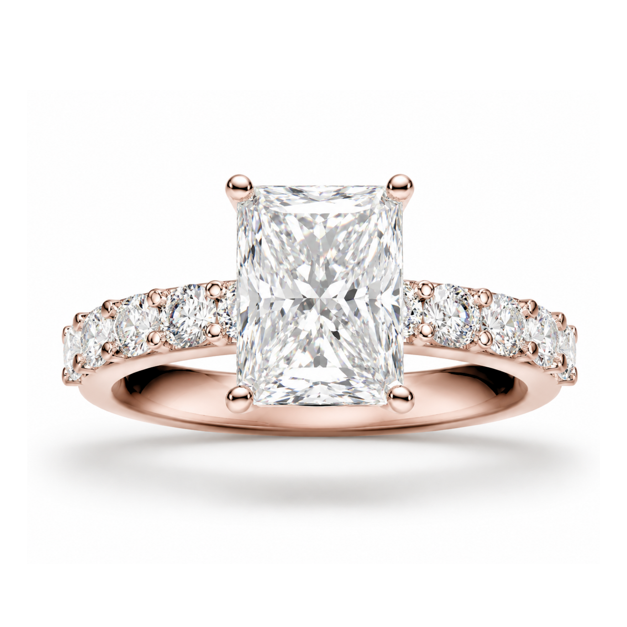 Radiant Diamond, 3mm Half Eternity Setting